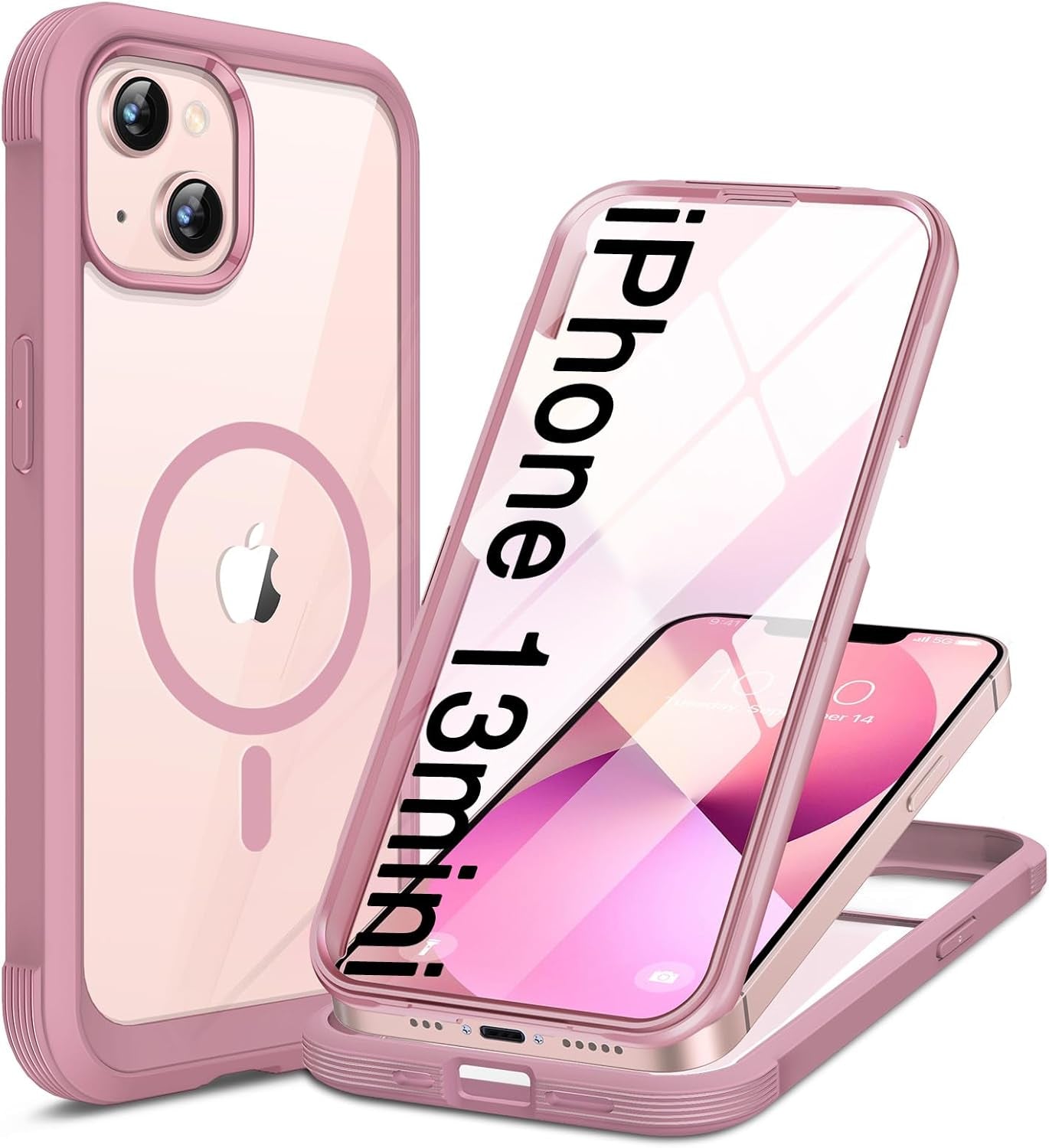 Miracase for Iphone 17 Pro Max Case 6.9" Full-Body Phone Case with Built-In Glass Screen Protector& Full Camera Protector, Camera Control [Magnetic with Magsafe] Drop Proof 17 Promax Cover, Black