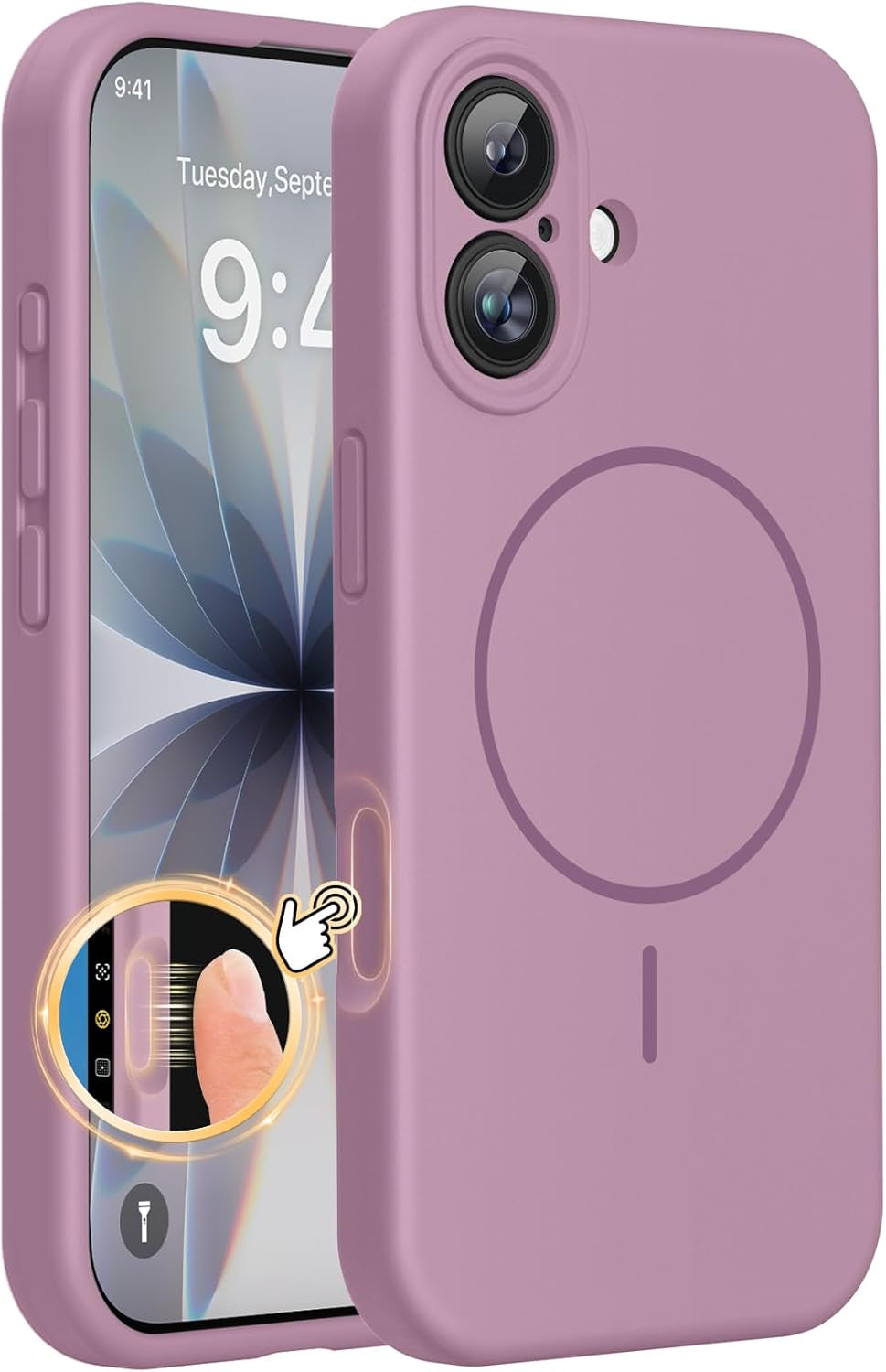 Miracase Heavy Duty Orange Case for iPhone 17 Pro Max - Shockproof, MagSafe Compatible, with Integrated Camera Protection