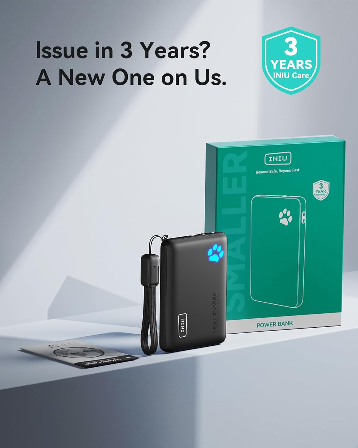 INIU Portable Charger, Ultra Slim 10000Mah 45W PD Power Bank, USB C In&Out Fast Charging Battery Pack, Travel Essential Phone Powerbank Compatible with Iphone 17 16 15 Samsung S22 S21 Google Ipad Etc