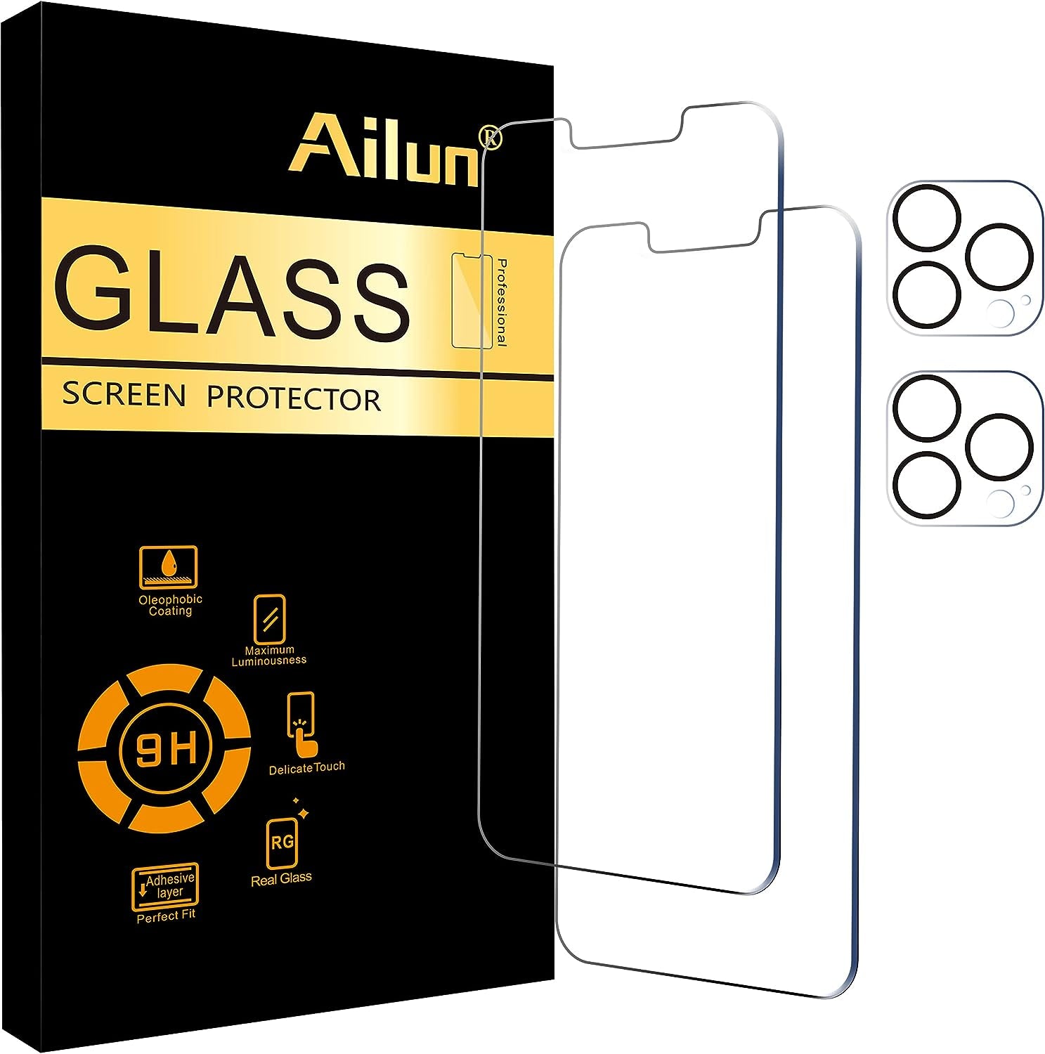 Ailun 3 Pack Screen Protector for Iphone 17 Pro Max [6.9 Inch] + 3 Pack Camera Lens Protector with Installation Frame,Dynamic Island Compatible,Case Friendly[Not for Iphone 17/17 Pro/Iphone Air]
