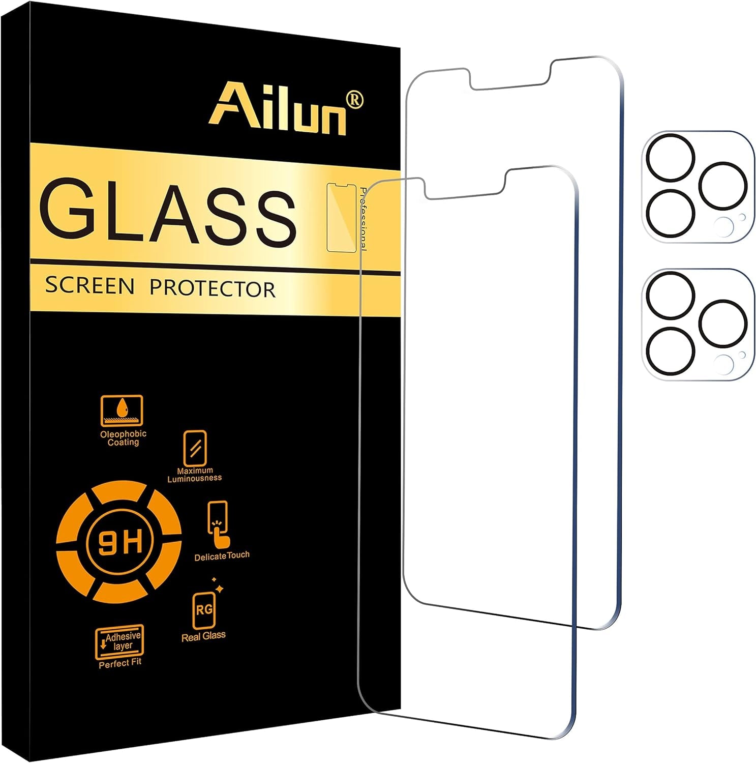 Ailun 3 Pack Screen Protector for Iphone 17 Pro Max [6.9 Inch] + 3 Pack Camera Lens Protector with Installation Frame,Dynamic Island Compatible,Case Friendly[Not for Iphone 17/17 Pro/Iphone Air]