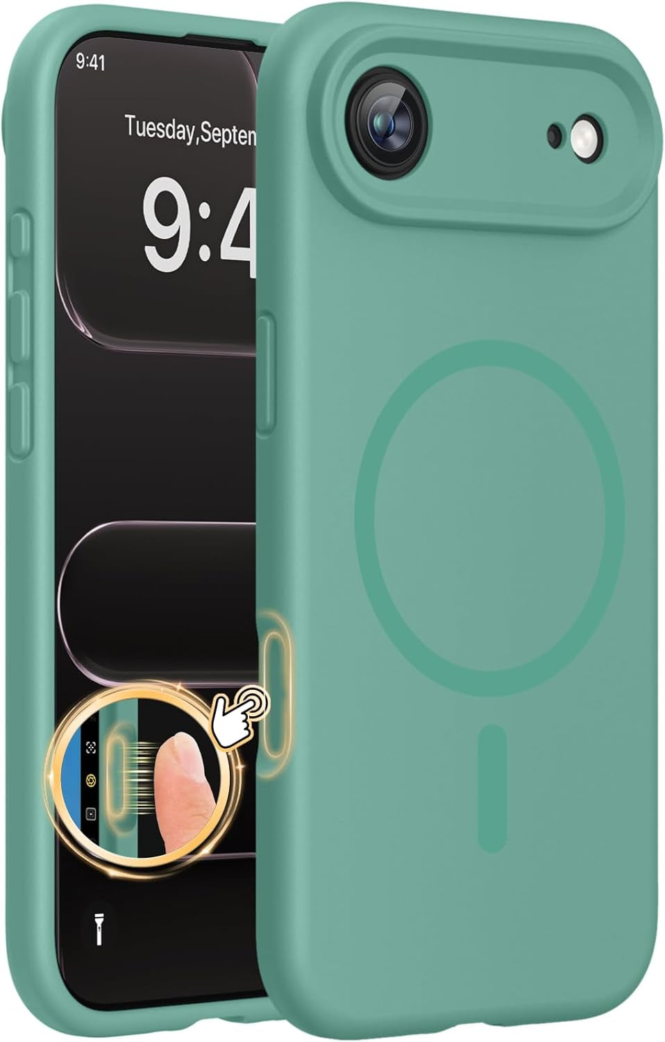 Miracase Heavy Duty Orange Case for iPhone 17 Pro Max - Shockproof, MagSafe Compatible, with Integrated Camera Protection