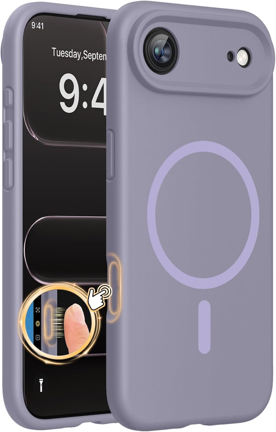 Miracase Heavy Duty Orange Case for iPhone 17 Pro Max - Shockproof, MagSafe Compatible, with Integrated Camera Protection