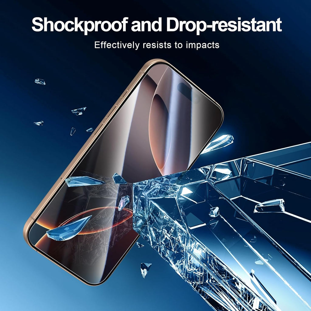 NEW'C 3 Pack Designed for Iphone 17, 17 Pro, Iphone 16 Pro Screen Protector (6.3 Inches), Enhanced Tempered Glass Protection with Easy Installation Tool Included,Case Friendly Ultra Resistant