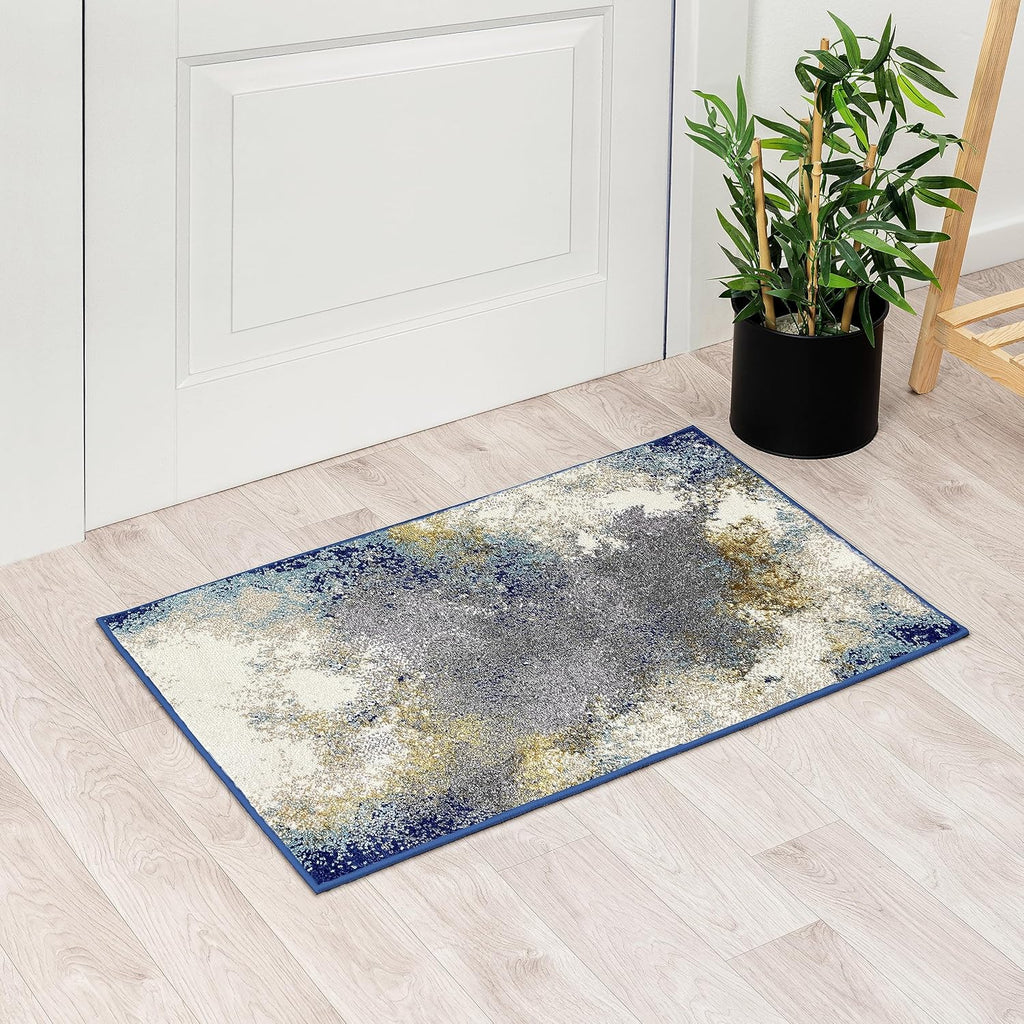 LUXE WEAVERS Beverly Collection 8445 Blue 2X3 Modern Area Rug