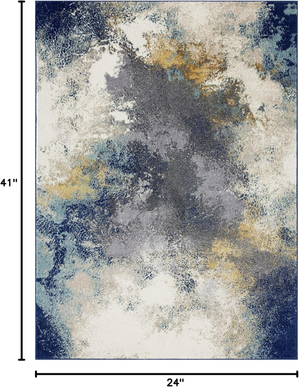 LUXE WEAVERS Beverly Collection 8445 Blue 2X3 Modern Area Rug