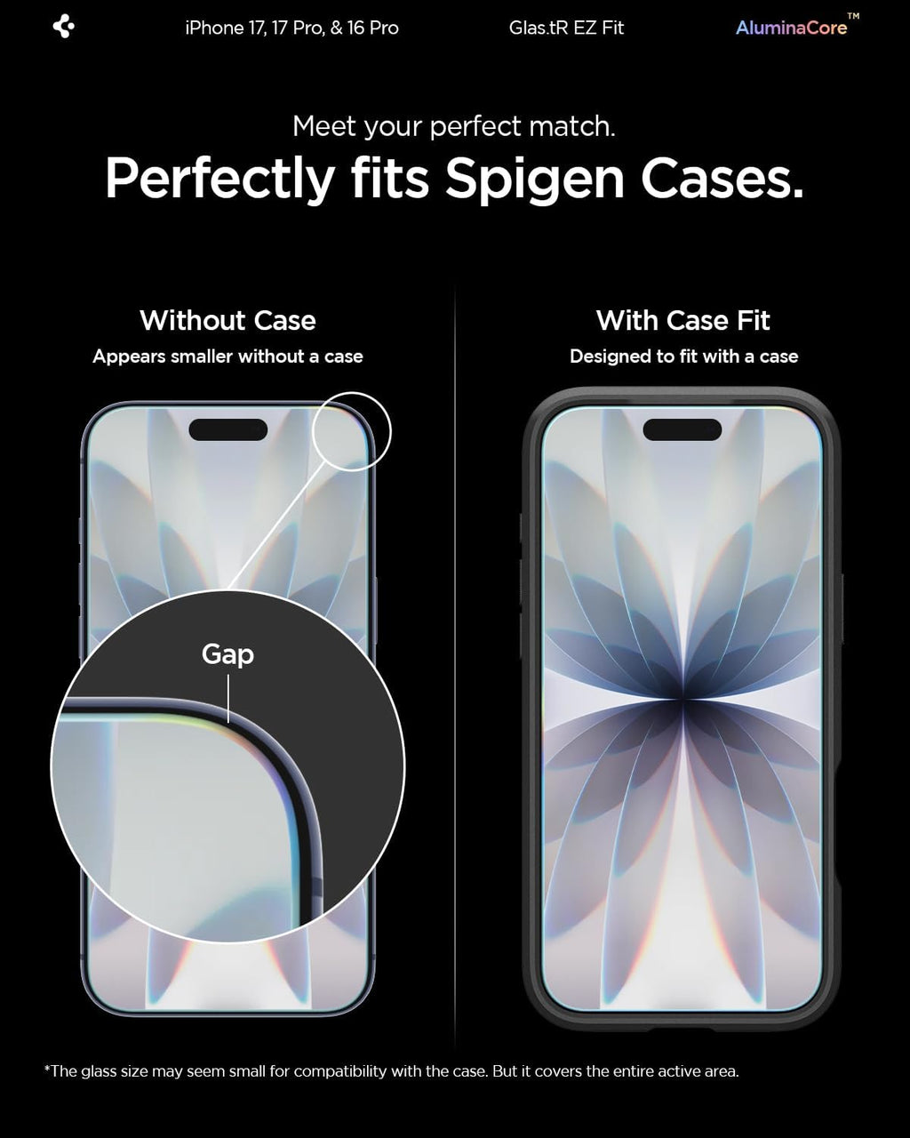 Ultimate Protection for Your iPhone: Spigen Aluminacore Tempered Glass Screen Protector for iPhone 17 Pro, 17, and 16 Pro - 9H+ Hardness, 2 Pack with EZ Fit Installation