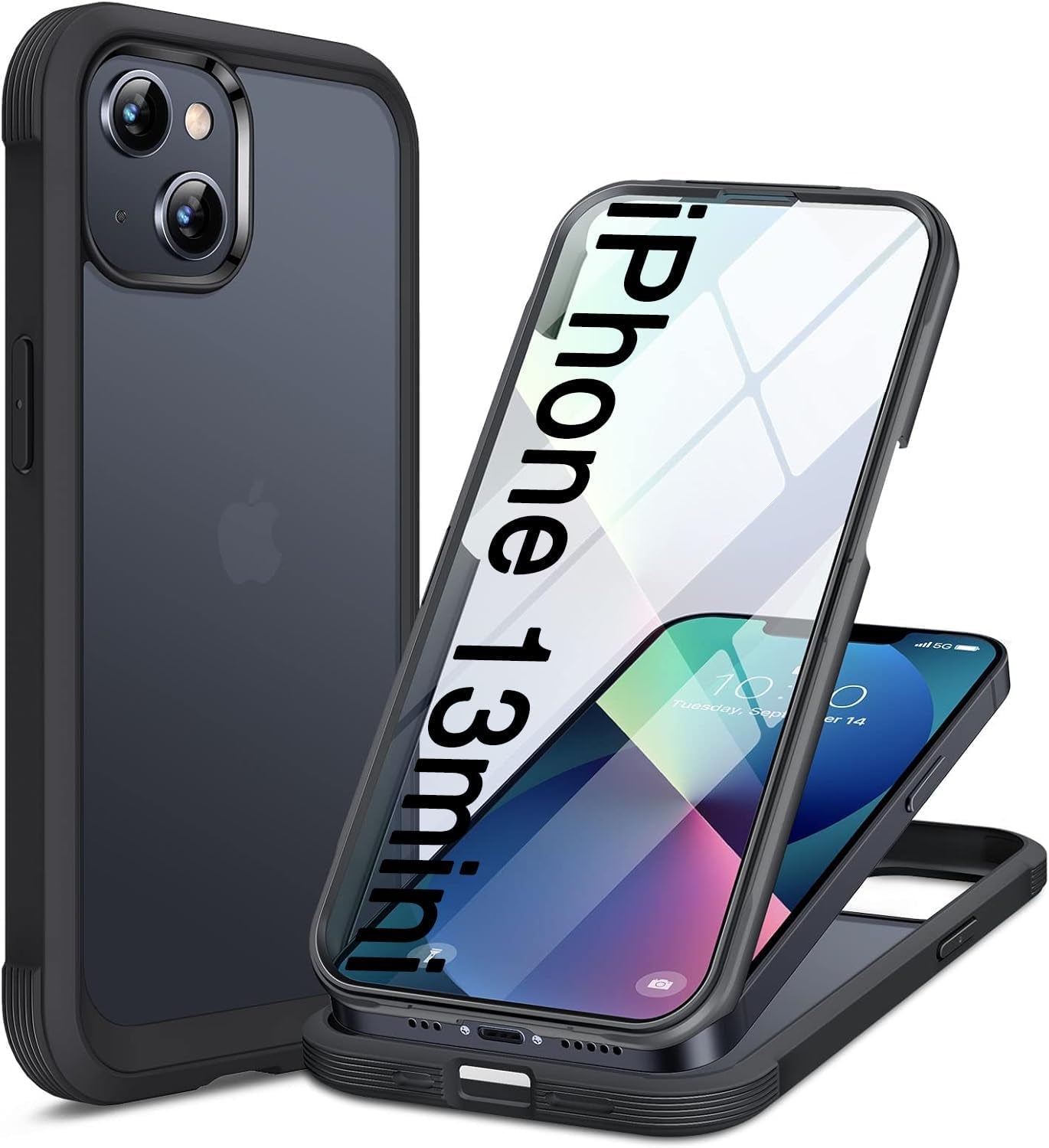 Miracase for Iphone 17 Pro Max Case 6.9" Full-Body Phone Case with Built-In Glass Screen Protector& Full Camera Protector, Camera Control [Magnetic with Magsafe] Drop Proof 17 Promax Cover, Black