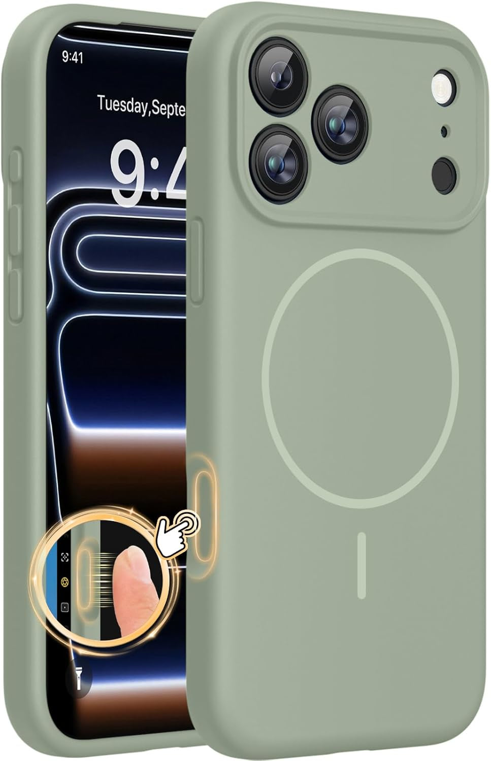 Miracase Heavy Duty Orange Case for iPhone 17 Pro Max - Shockproof, MagSafe Compatible, with Integrated Camera Protection