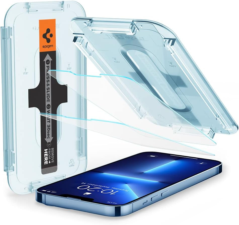 Ultimate Protection for Your iPhone: Spigen Aluminacore Tempered Glass Screen Protector for iPhone 17 Pro, 17, and 16 Pro - 9H+ Hardness, 2 Pack with EZ Fit Installation