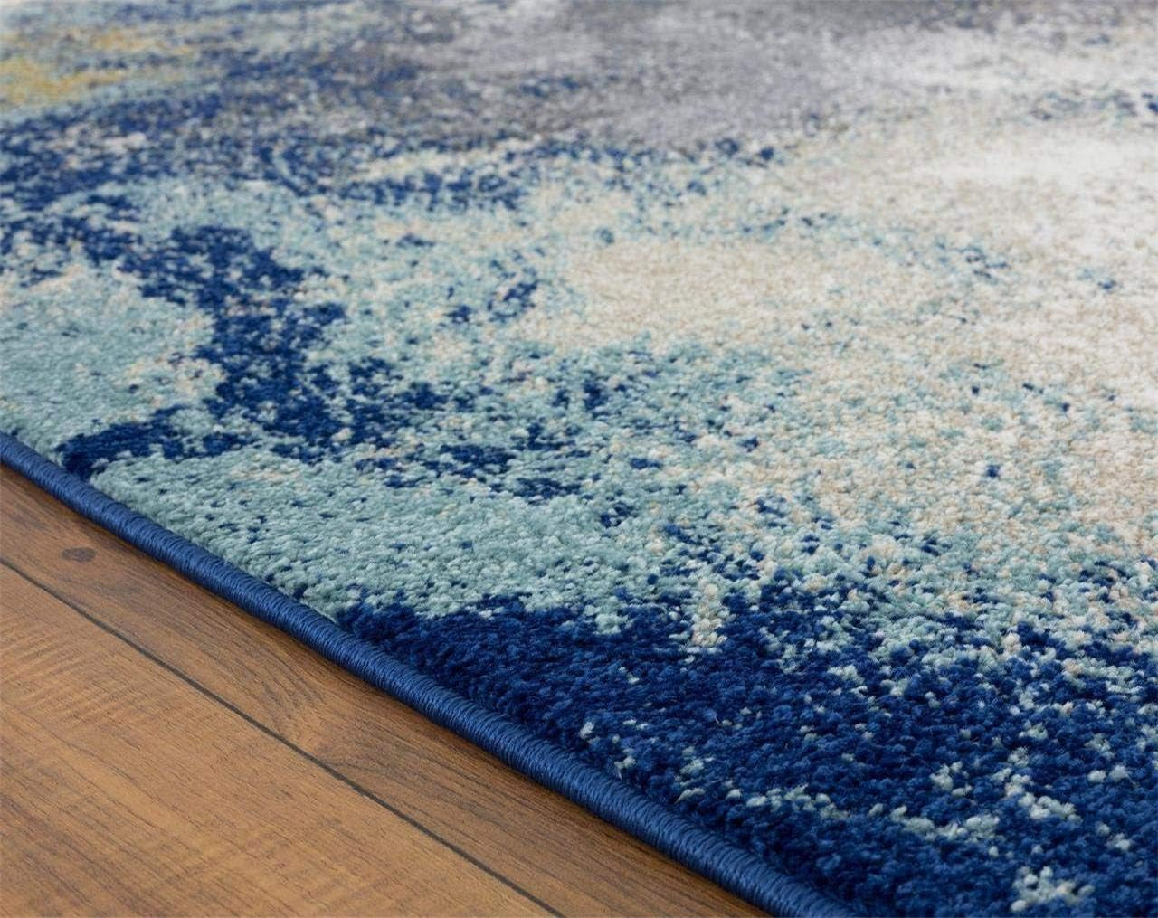 LUXE WEAVERS Beverly Collection 8445 Blue 2X3 Modern Area Rug