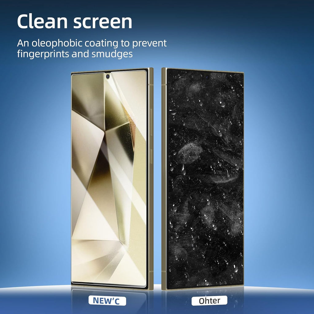 NEW'C 3 Pack Designed for Samsung Galaxy S25 Ultra Screen Protector Tempered Glass, Bubble Free, Ultra Resistant