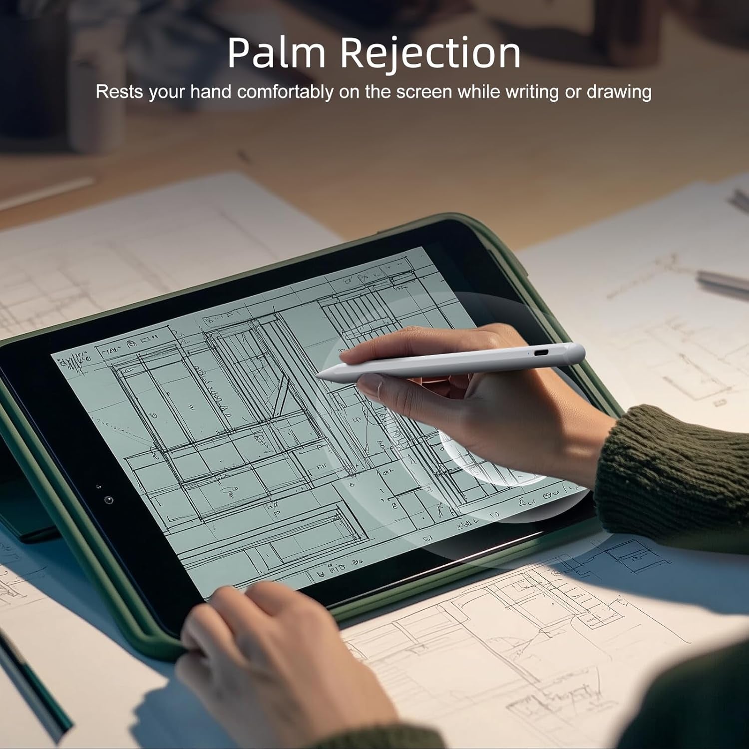 Elevate Your Creativity with the JAMJAKE Stylus Pen - Fast Charging Active Pencil for iPad 6th to 11th Generation, Compatible with 2018-2025 iPad Pro, Air, and Mini in Elegant White