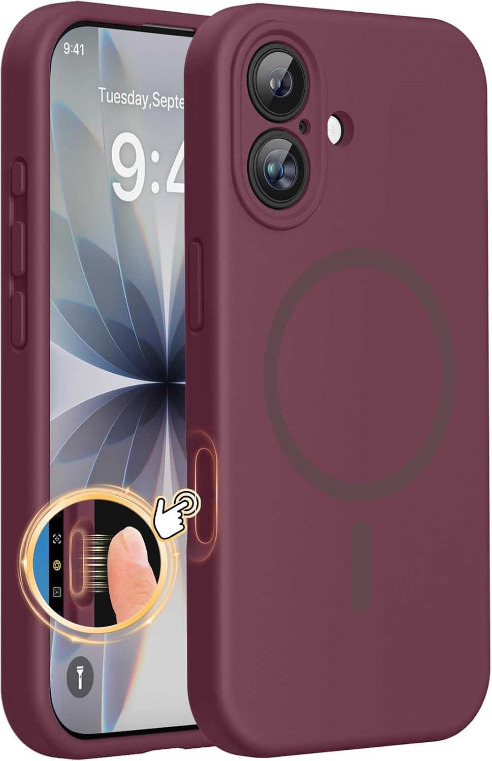 Miracase Heavy Duty Orange Case for iPhone 17 Pro Max - Shockproof, MagSafe Compatible, with Integrated Camera Protection