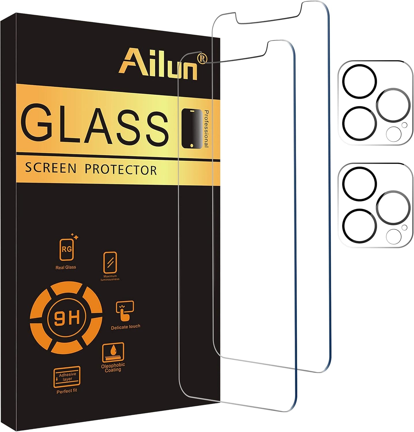 Ailun 3 Pack Screen Protector for Iphone 17 Pro Max [6.9 Inch] + 3 Pack Camera Lens Protector with Installation Frame,Dynamic Island Compatible,Case Friendly[Not for Iphone 17/17 Pro/Iphone Air]