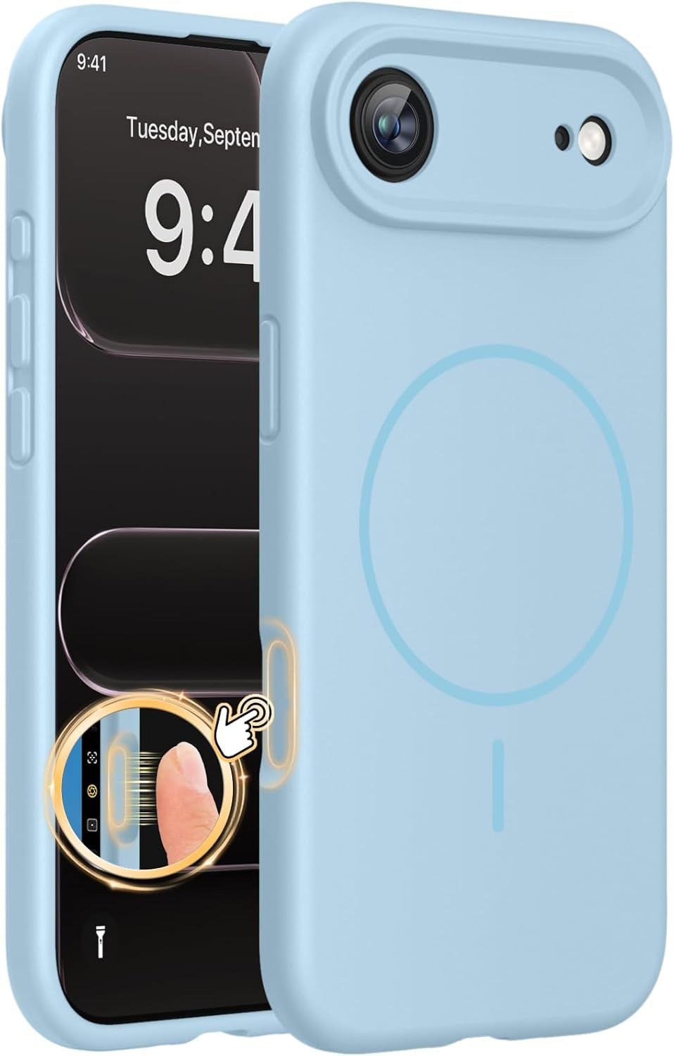 Miracase Heavy Duty Orange Case for iPhone 17 Pro Max - Shockproof, MagSafe Compatible, with Integrated Camera Protection