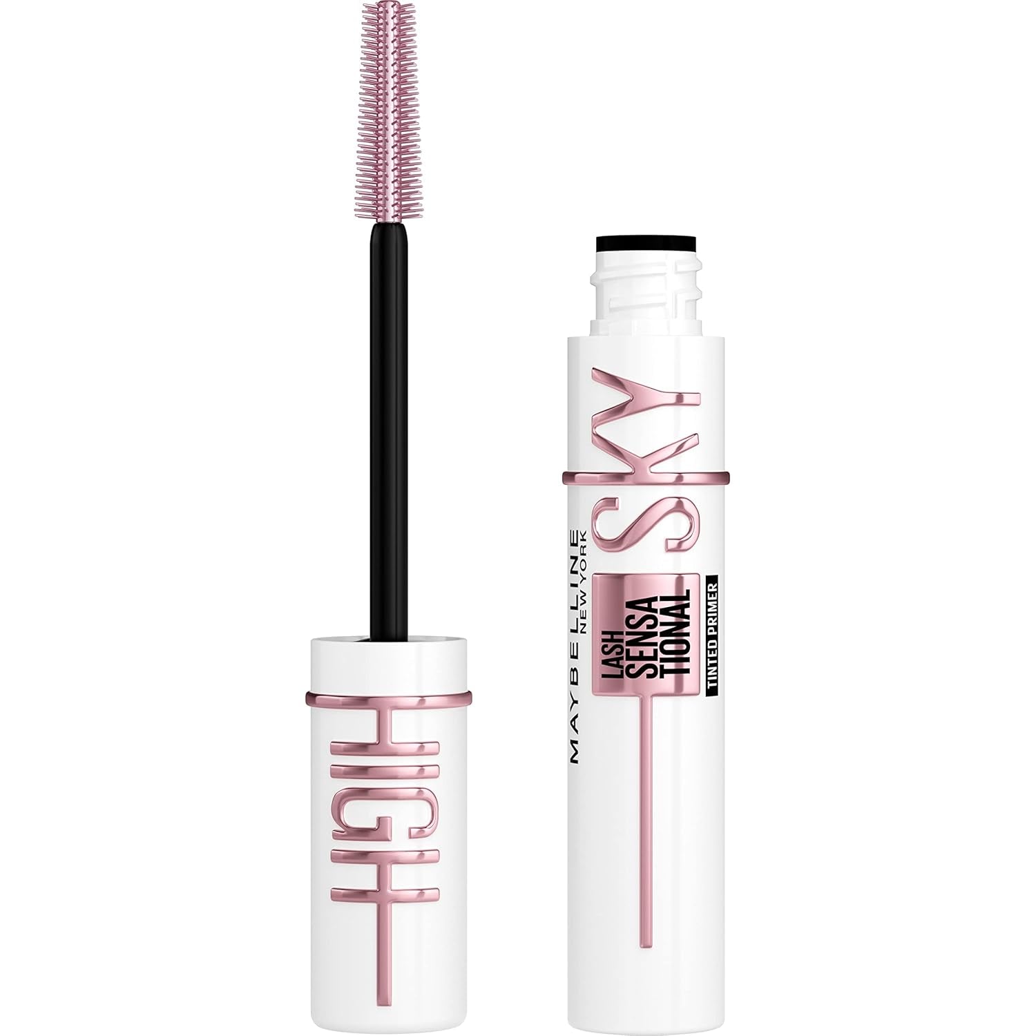 Maybelline Lash Sensational Sky High Washable Mascara Makeup, Volumizing, Lengthening, Defining, Curling, Multiplying, Buildable Formula, Blackest Black, 1 Count