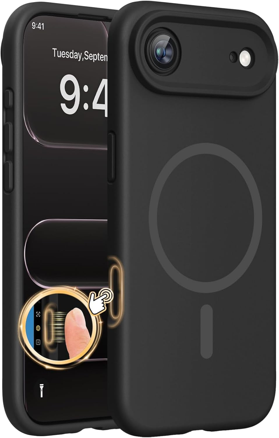 Miracase Heavy Duty Orange Case for iPhone 17 Pro Max - Shockproof, MagSafe Compatible, with Integrated Camera Protection