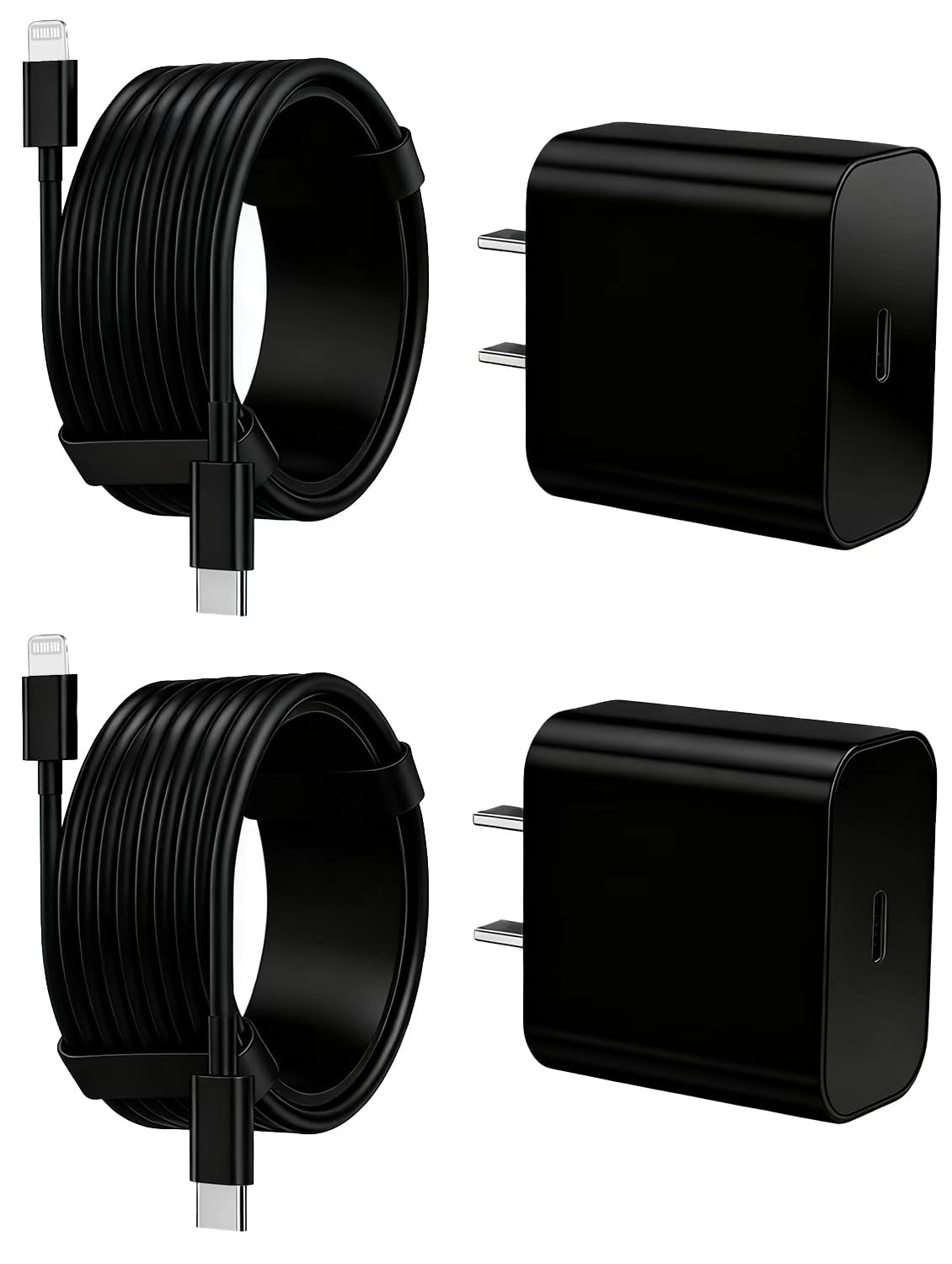 FEEL2NICE Iphone Charger Fast Charging 2 Pack Type C Wall Charger Block with 2 Pack [6FT&10FT] Long USB C to Lightning Cable for Iphone 14/13/12/12 Pro Max/11/Xs Max/Xr/X,Airpods Pro